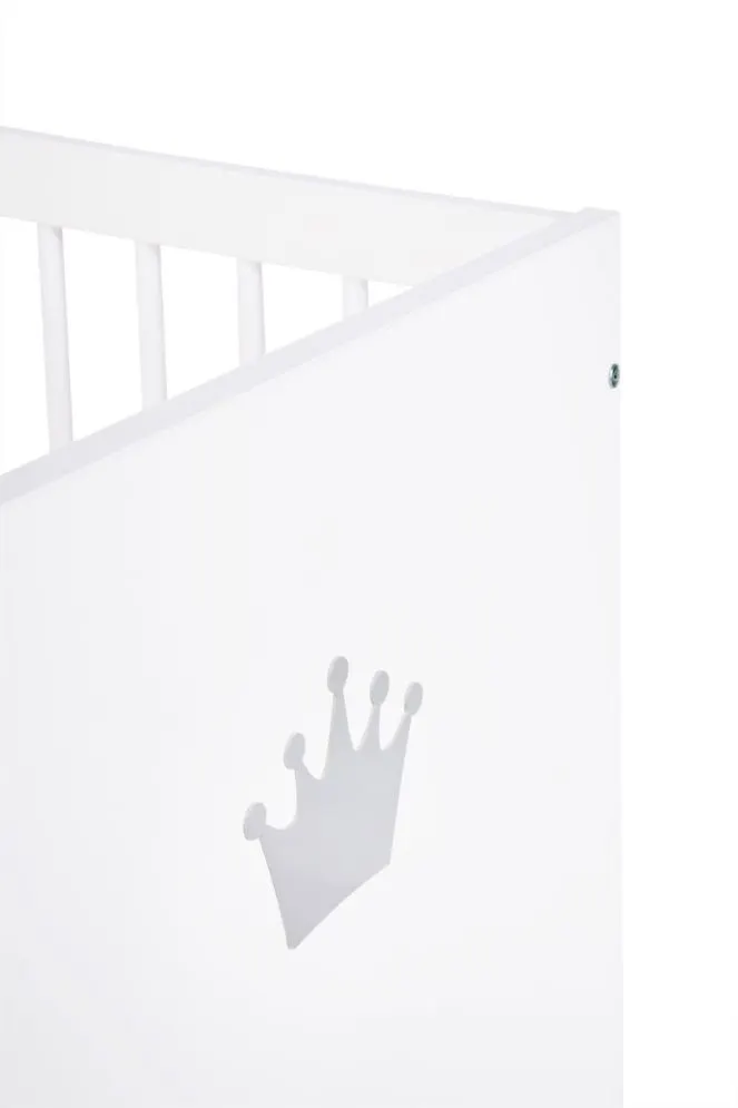 Łóżeczko dziecięce BLANKA 120x60 białe niemowlęce I sklep meblowy MIRAT. styl GLAMOUR