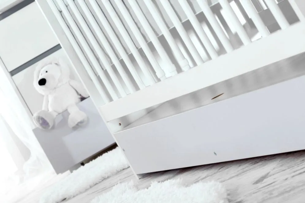 Łóżeczko dziecięce DALIA 120x60 białe z wyjmowanymi szczebelkami I sklep meblowy MIRAT.