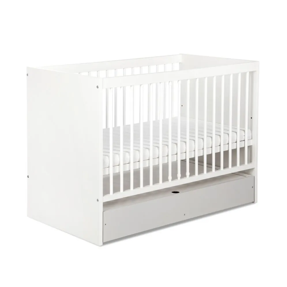 Łóżeczko dziecięce DALIA 120x60 białe z wyjmowanymi szczebelkami I sklep meblowy MIRAT.