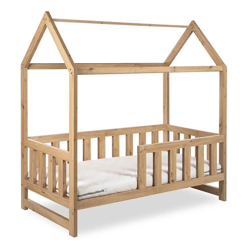 Łóżko dziecięce LIV 80x160 dąb domek I sklep meblowy MIRAT. styl SKANDYNAWSKI