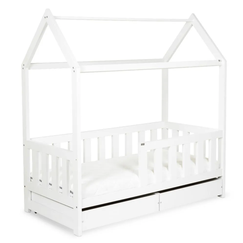 Łóżko dziecięce LIV 80x160 białe z szufladą na materac I sklep meblowy MIRAT. styl SKANDYNAWSKI