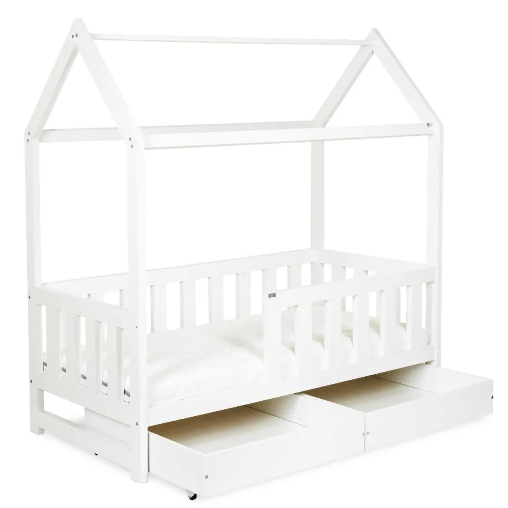 Łóżko dziecięce LIV 80x160 białe z szufladą na materac I sklep meblowy MIRAT. styl SKANDYNAWSKI