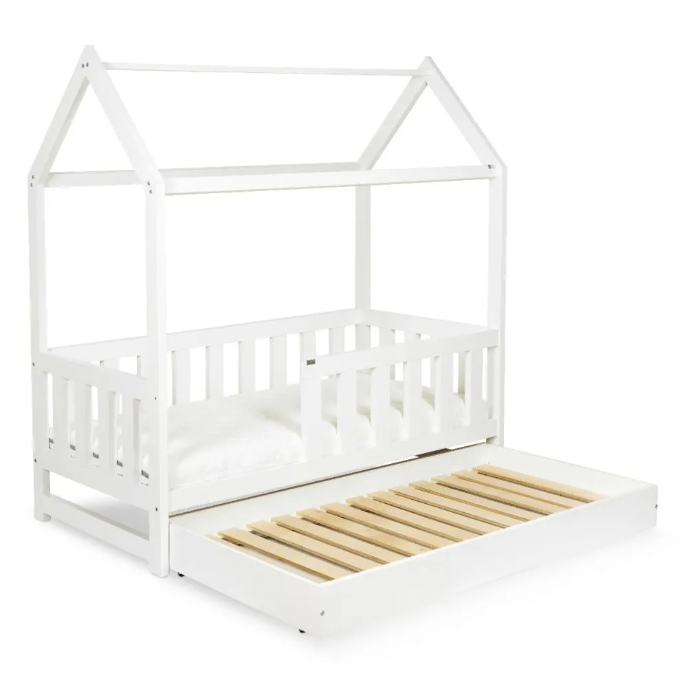 Łóżko dziecięce LIV 80x160 białe z szufladą na materac I sklep meblowy MIRAT. styl SKANDYNAWSKI