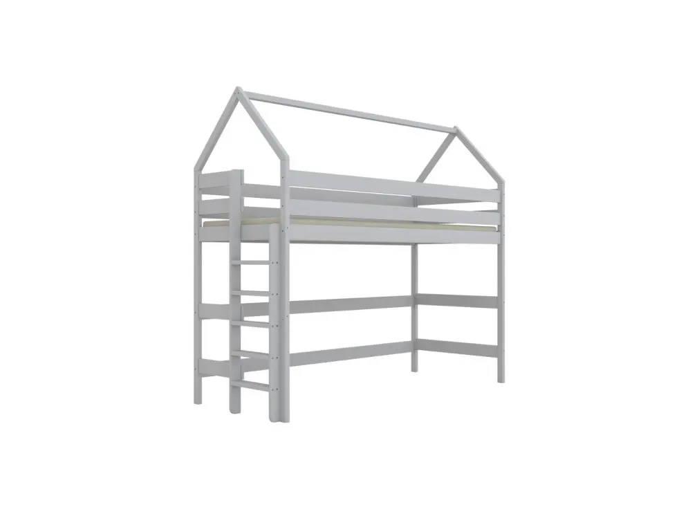 Łóżko piętrowe domek TOBI 1 180x80 białe dwuosobowe I sklep meblowy MIRAT. styl SKANDYNAWSKI