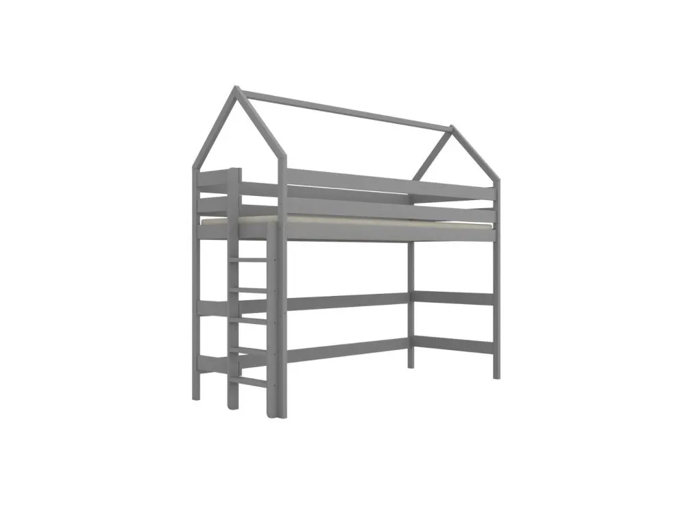 Łóżko piętrowe domek TOBI 1 160x80 szare solidne I sklep meblowy MIRAT. styl SKANDYNAWSKI