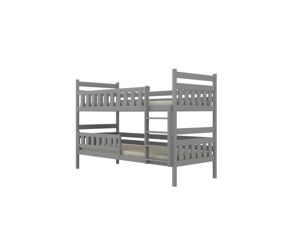 Łóżko piętrowe BARTEK 200x80 szare drewniane | MIRAT. kolekcja BARTEK