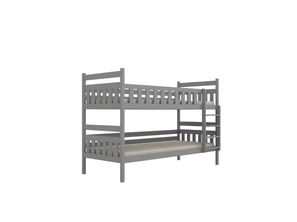 Łóżko piętrowe BARTEK 200x90 szare drewniane | MIRAT. kolekcja BARTEK