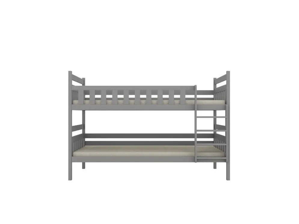 Łóżko piętrowe BARTEK 180x90 szare drewniane | MIRAT.  kolekcja BARTEK