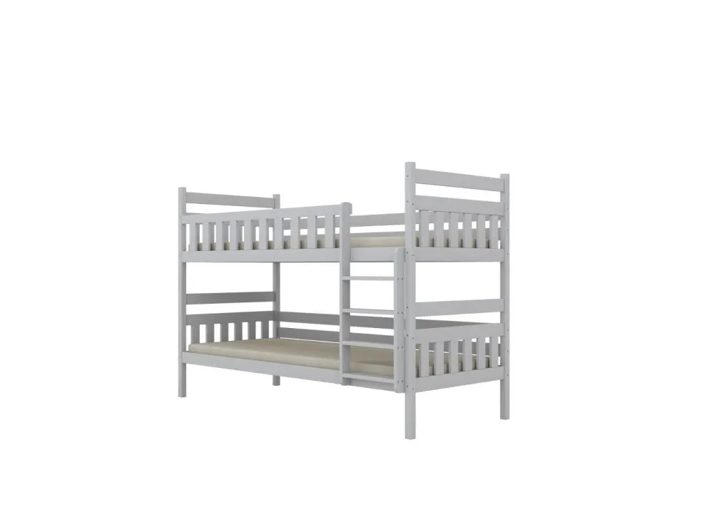 Łóżko piętrowe BARTEK 200x80 białe drewniane z szufladami | MIRAT. styl SKANDYNAWSKI kolekcja BARTEK