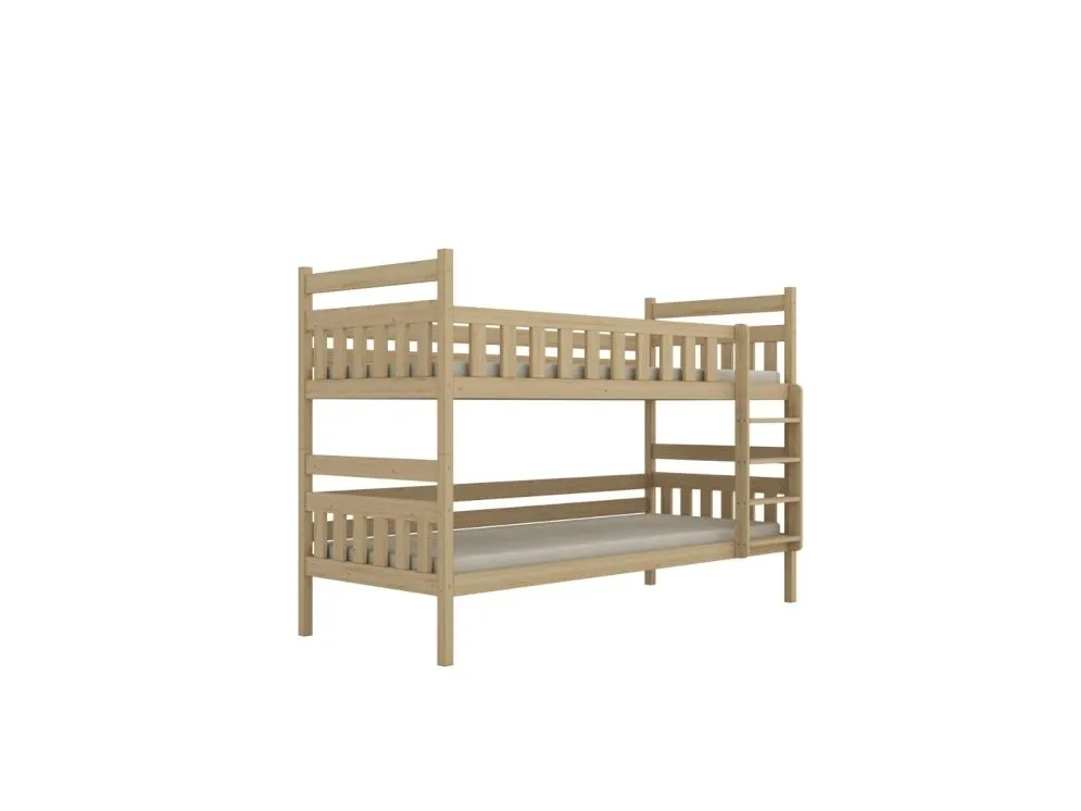 Łóżko piętrowe BARTEK 200x90 sosna lakierowana drewniane | MIRAT. styl SKANDYNAWSKI kolekcja BARTEK