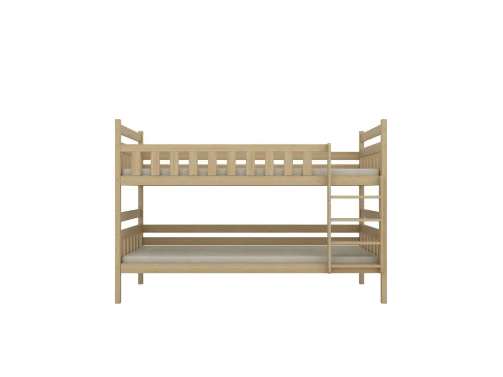 Łóżko piętrowe BARTEK 200x80 sosna nielakierowana drewniane | MIRAT. styl SKANDYNAWSKI kolekcja BARTEK