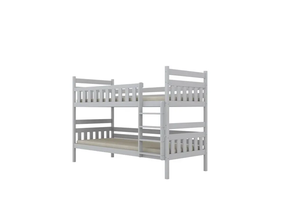 Łóżko piętrowe BARTEK 200x90 białe drewniane | MIRAT. styl SKANDYNAWSKI kolekcja BARTEK