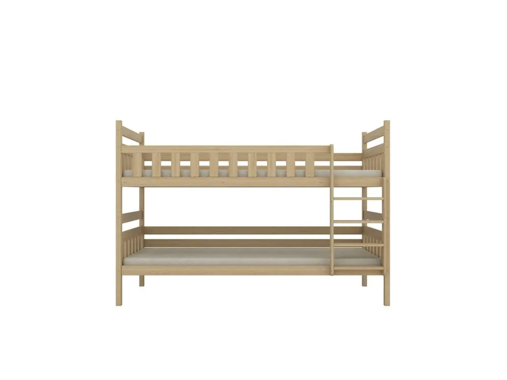 Łóżko piętrowe BARTEK 180x80 sosna nielakierowana drewniane z szufladami | MIRAT. styl SKANDYNAWSKI kolekcja BARTEK