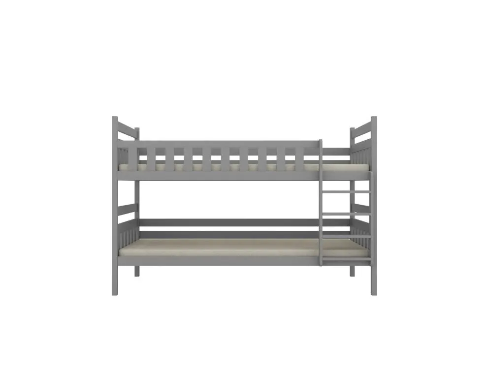 Łóżko piętrowe BARTEK 200x90 szare drewniane z szufladami | MIRAT. kolekcja BARTEK