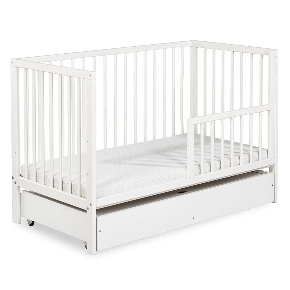 Łóżeczko dziecięce NINA 120x60 białe skandynawskie I sklep meblowy MIRAT. styl SKANDYNAWSKI