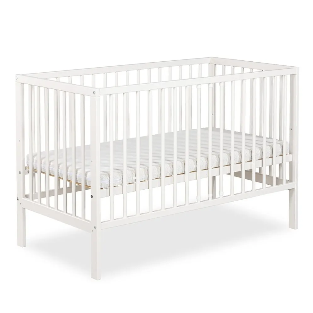 Łóżeczko dziecięce NINA 120x60 białe skandynawskie I sklep meblowy MIRAT. styl SKANDYNAWSKI