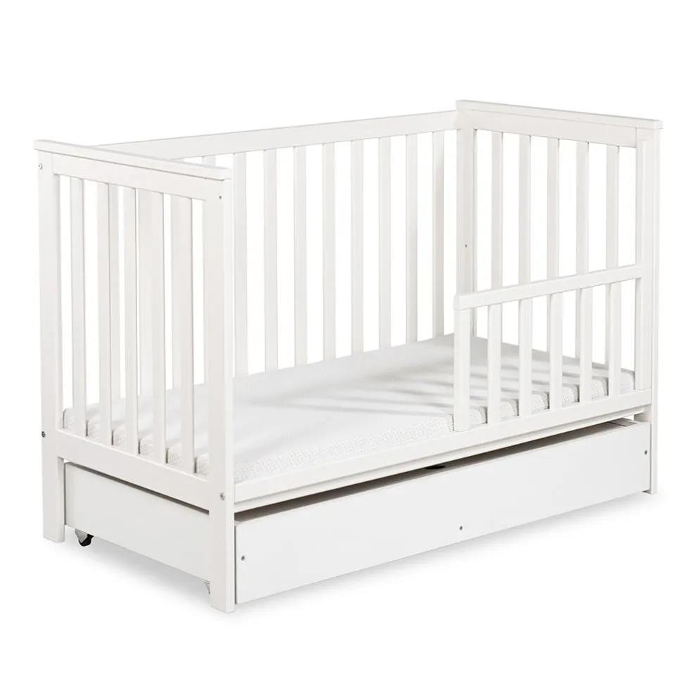 Łóżeczko dziecięce FILIP 120x60 białe sosnowe I sklep meblowy MIRAT. styl SKANDYNAWSKI