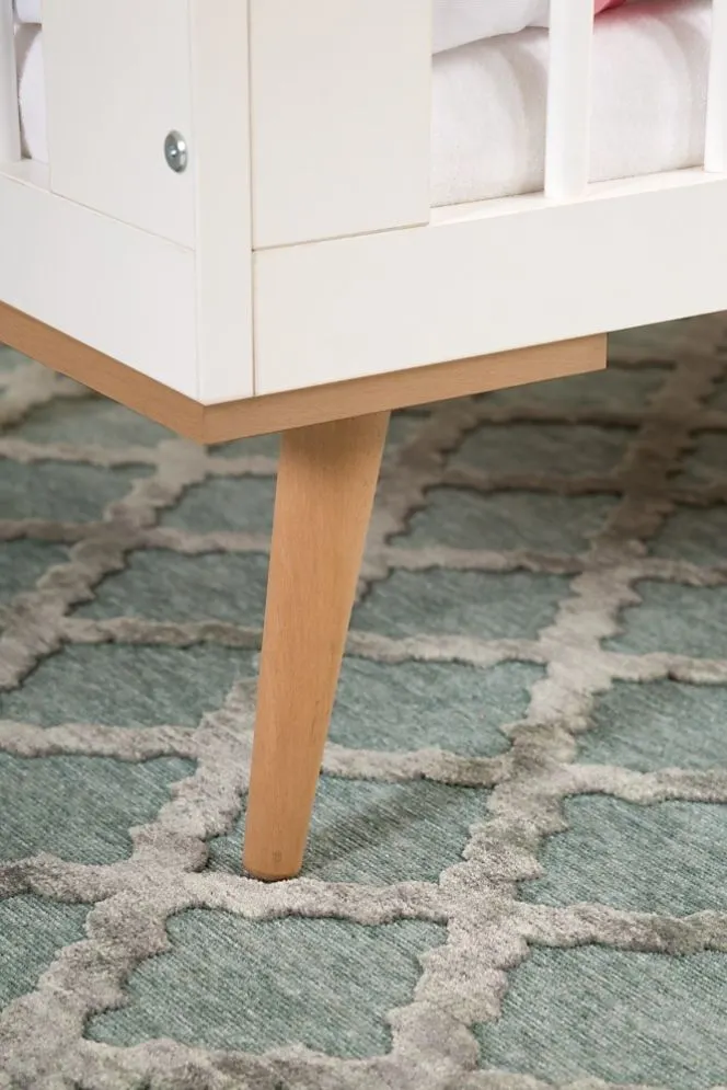 Łóżeczko dziecięce SOFIE 120x60 białe/buk w stylu skandynawskim I sklep meblowy MIRAT. styl SKANDYNAWSKI