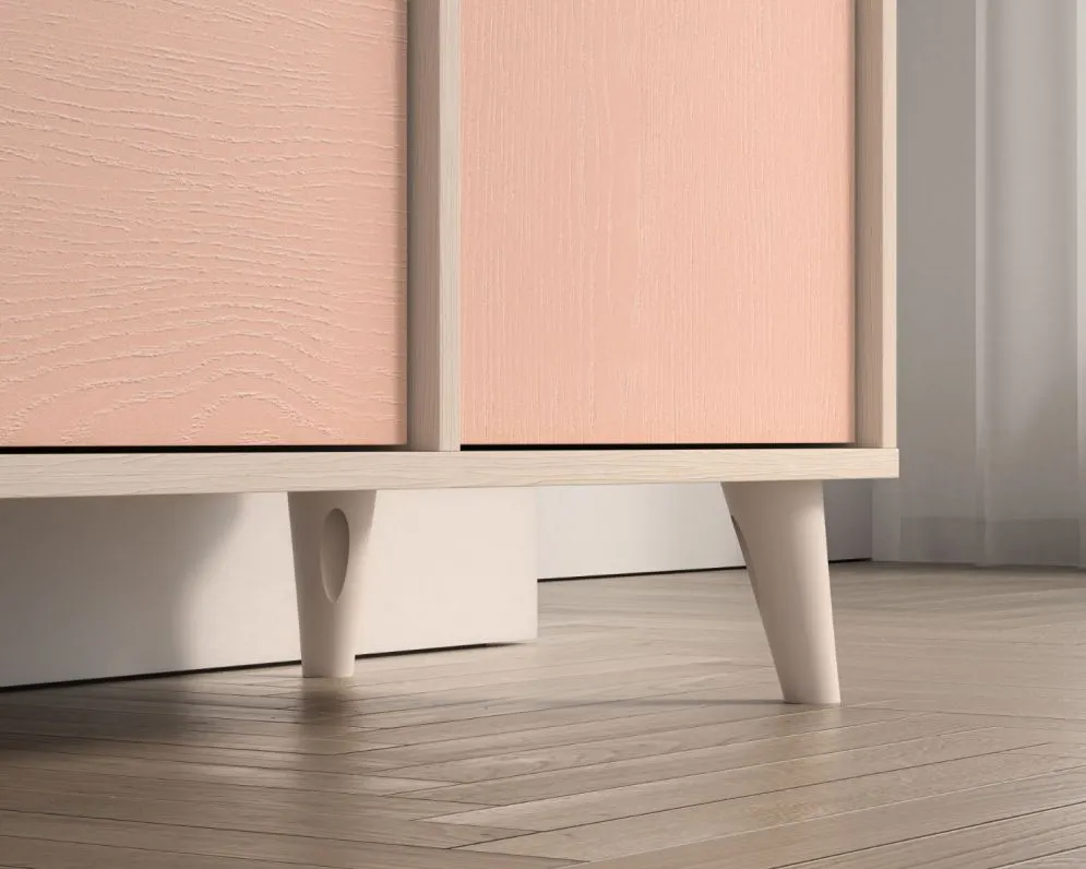 Komoda dziecięca MEVEL 05 różowa I sklep meblowy MIRAT. styl PASTELE kolekcja MEVEL