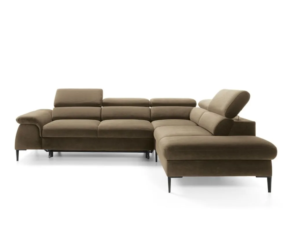 Narożnik z funkcją spania SIMON L oliwkowy prawy/lewy I sklep meblowy MIRAT.