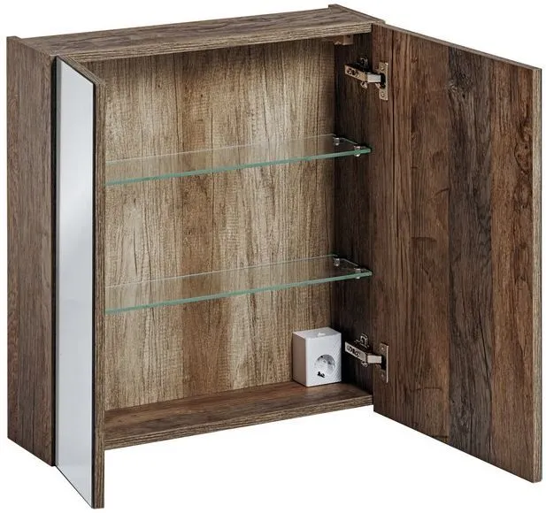 Szafka łazienkowa SANTA FE OAK 60 dąb z lustrem COMAD | MIRAT. styl LOFT kolekcja SANTA FE OAK