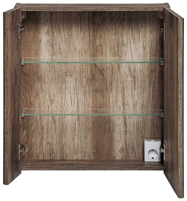 Szafka łazienkowa SANTA FE OAK 60 dąb z lustrem COMAD | MIRAT. styl LOFT kolekcja SANTA FE OAK