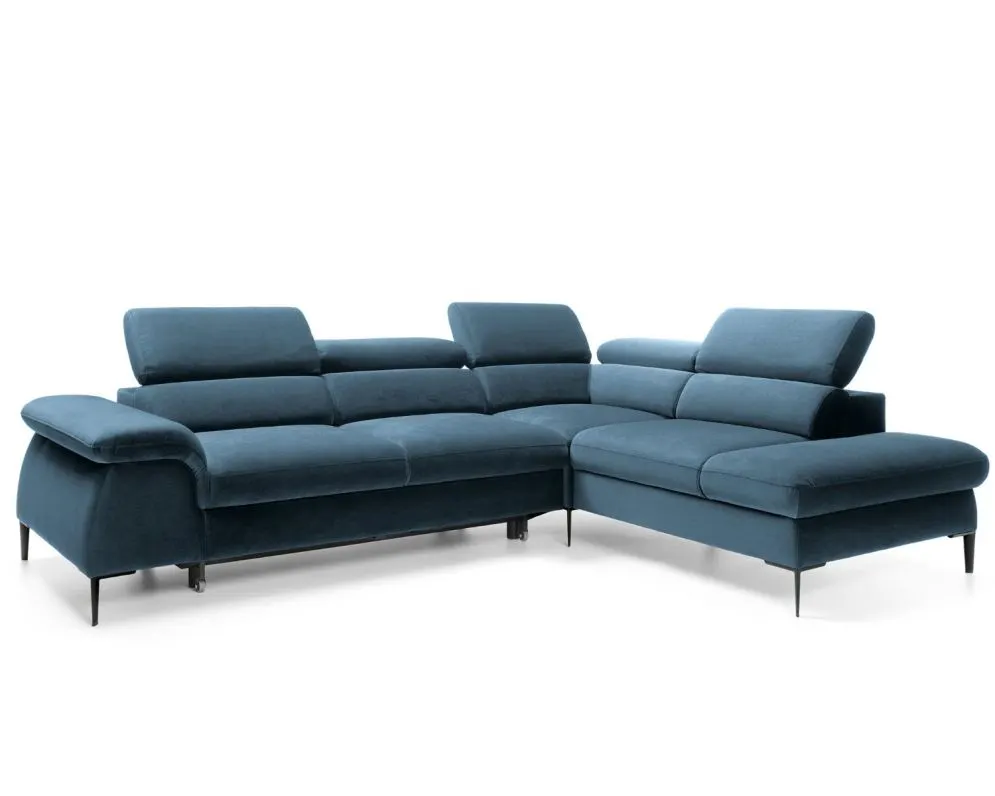 Narożnik z funkcją spania SIMON L granatowy prawy/lewy I sklep meblowy MIRAT.