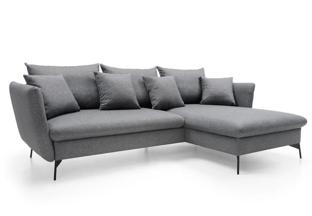 Narożnik z funkcją spania LINDA ciemny szary prawy rozkładany I sklep meblowy MIRAT.