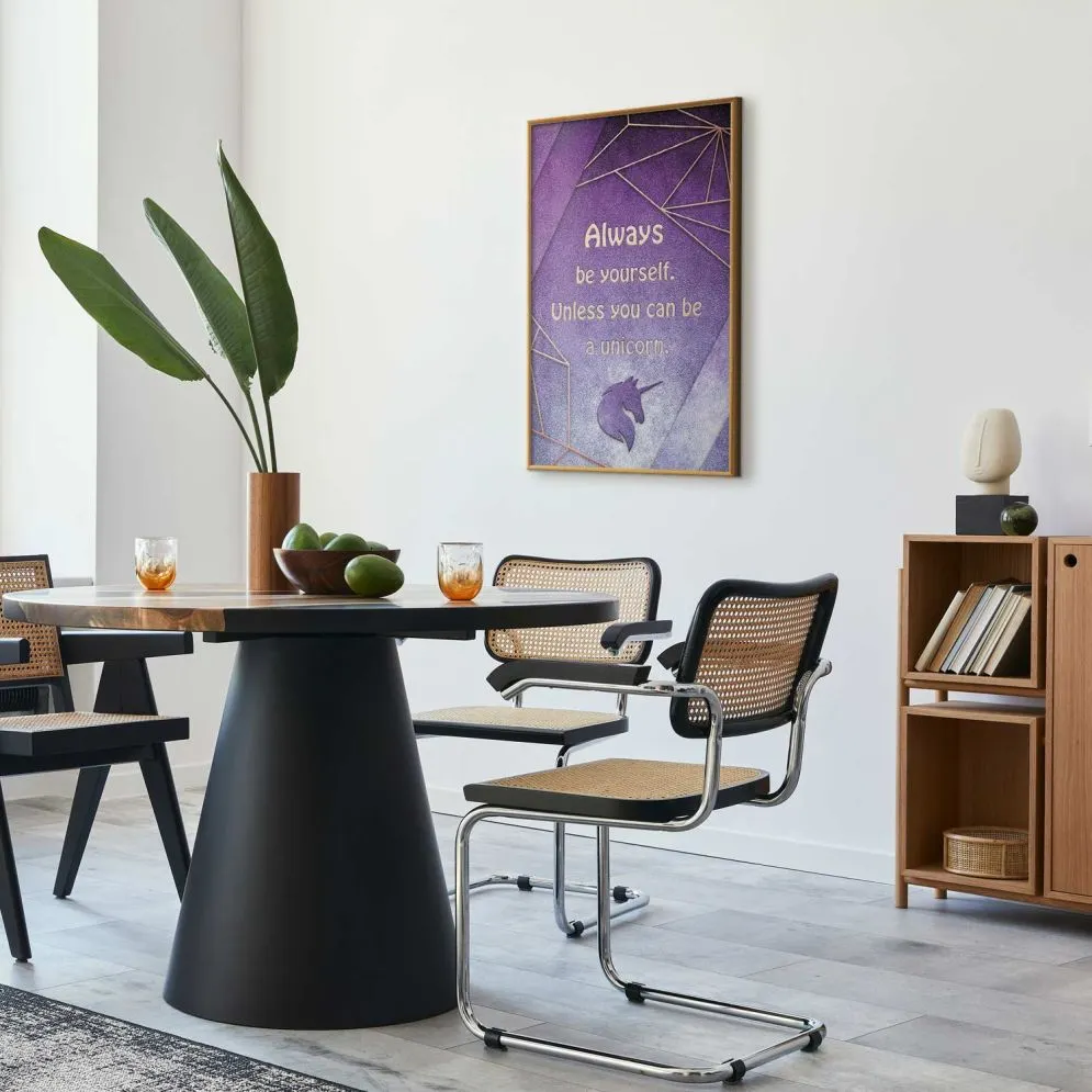 Plakat Bądź sobą 40x60 cm z ramą złotą bez marginesu | MIRAT.