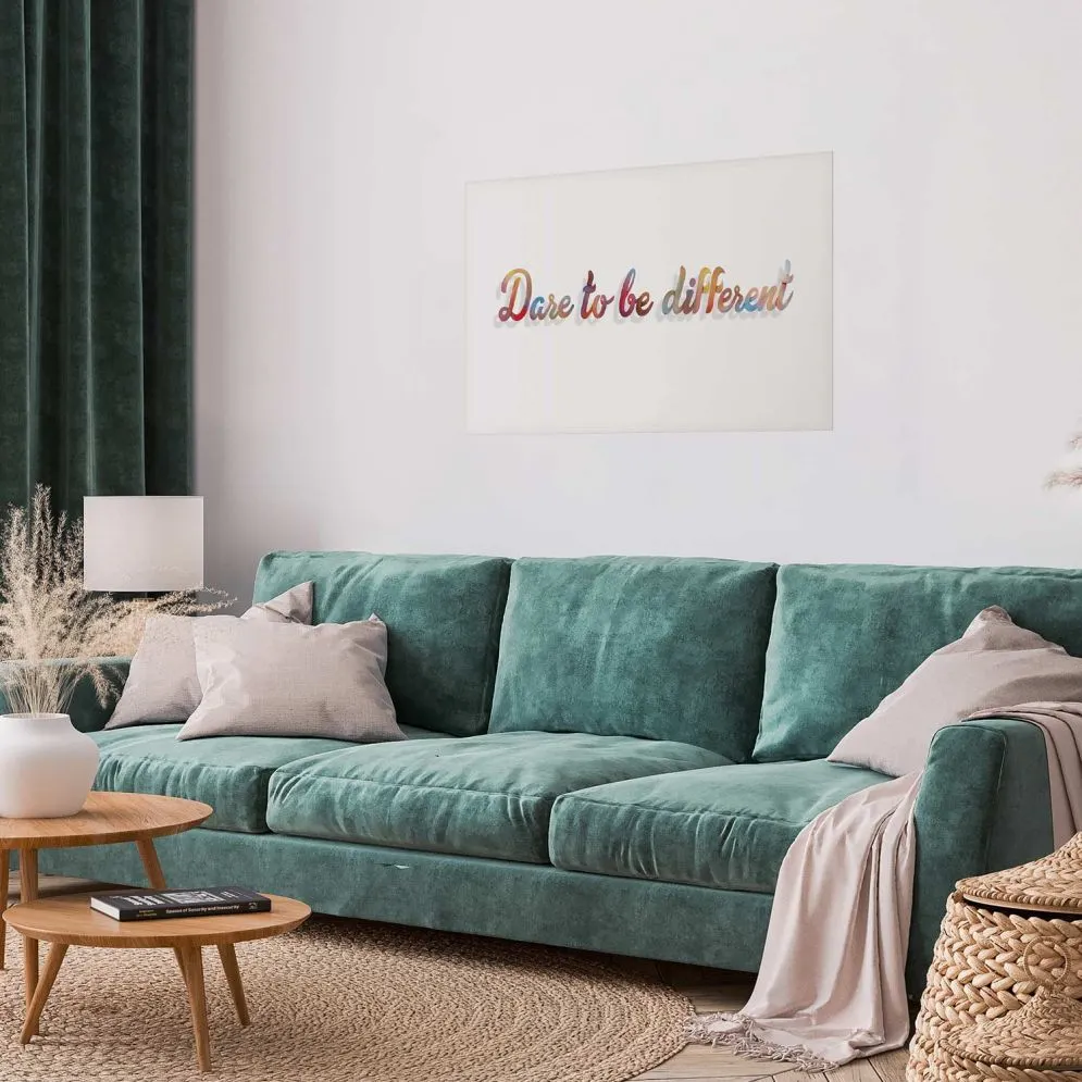 Plakat Be different 42x29,7 cm bez ramy z marginesem | MIRAT.