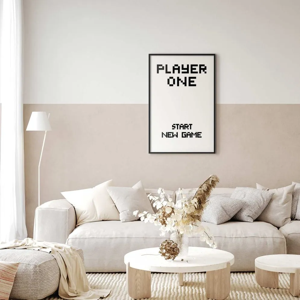 Plakat New game 60x90 cm z ramą czarną bez marginesu | MIRAT.