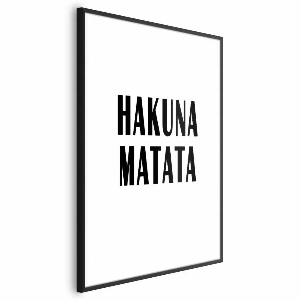 Plakat Hakuna Matata 29,7x42 cm z ramą czarną bez marginesu | MIRAT.