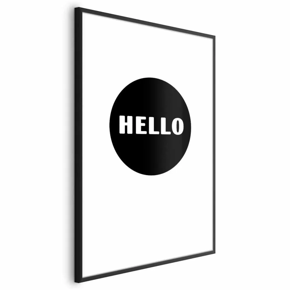 Plakat Na dzień dobry 40x60 cm z ramą czarną z marginesem | MIRAT.