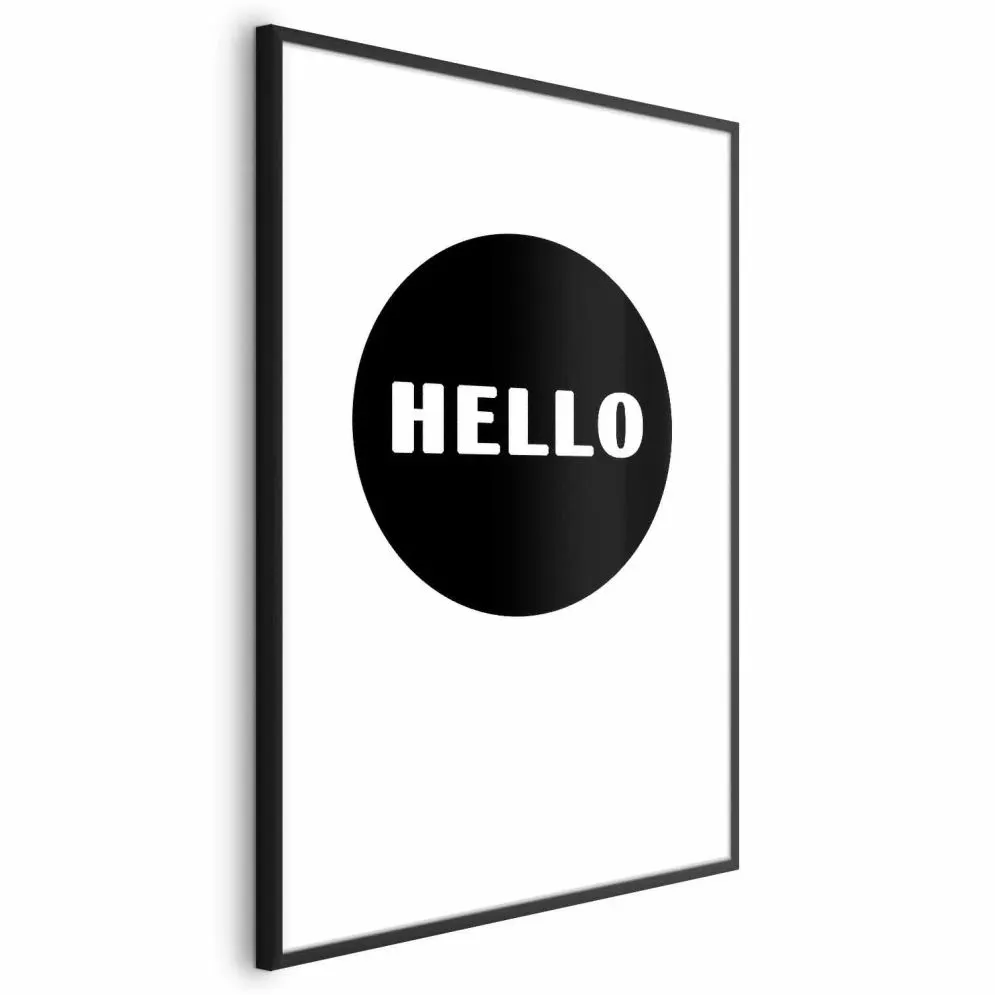 Plakat Na dzień dobry 40x60 cm z ramą czarną bez marginesu | MIRAT.