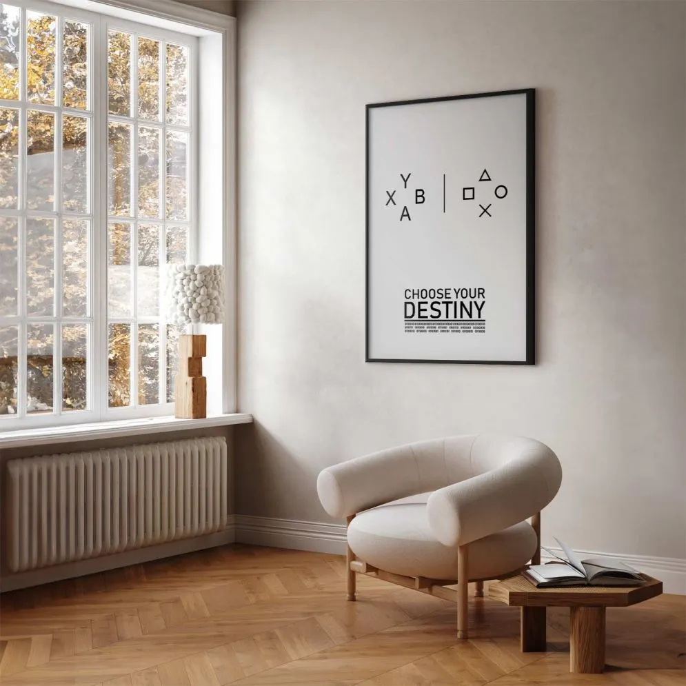 Plakat Choose your destiny 21x30 cm z ramą czarną bez marginesu | MIRAT.