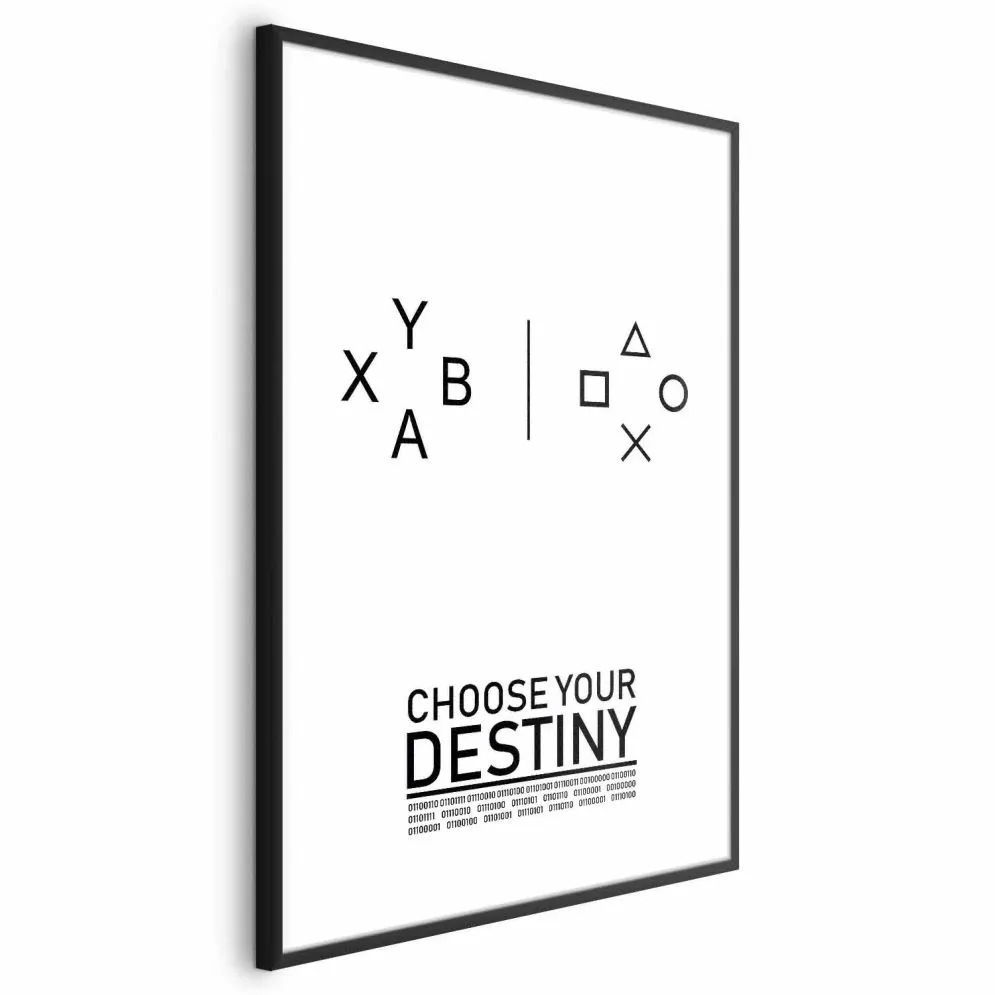 Plakat Choose your destiny 21x30 cm z ramą czarną bez marginesu | MIRAT.