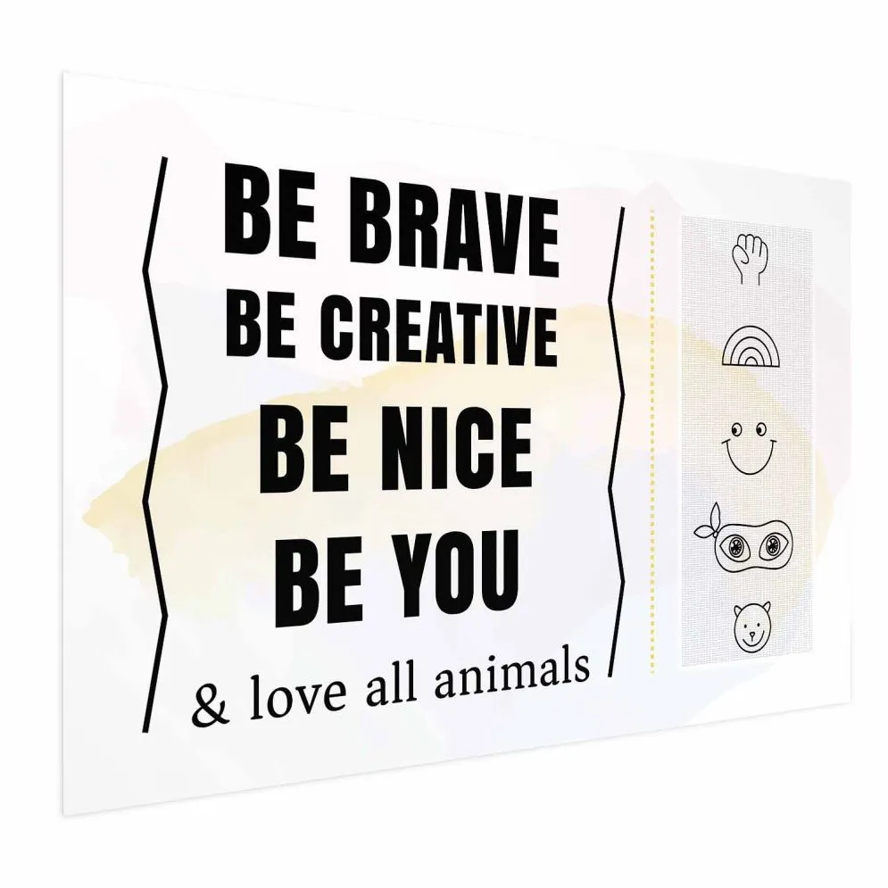 Plakat Bądź sobą 42x29,7 cm bez ramy bez marginesu | MIRAT.