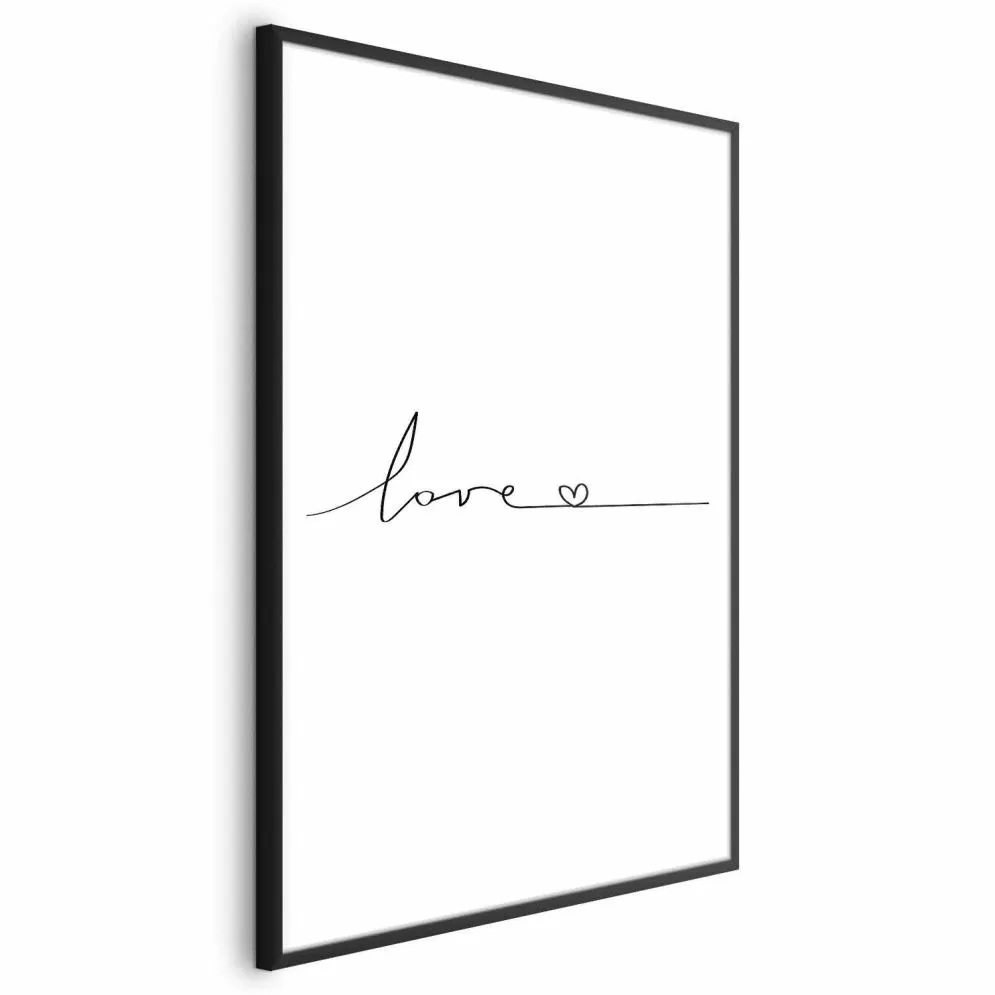 Plakat Miłość wszędzie 29,7x42 cm z ramą czarną z marginesem | MIRAT.