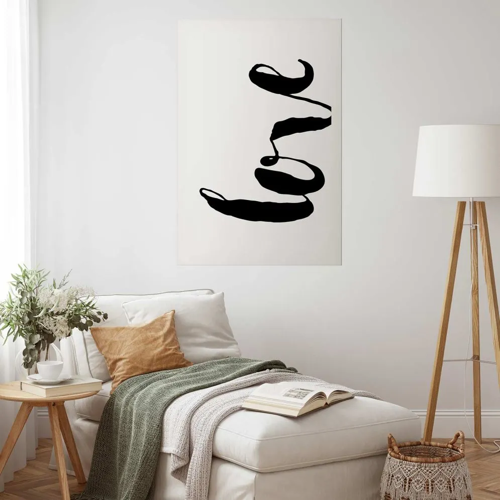 Plakat Czarne Love 60x90 cm bez ramy z marginesem | MIRAT.