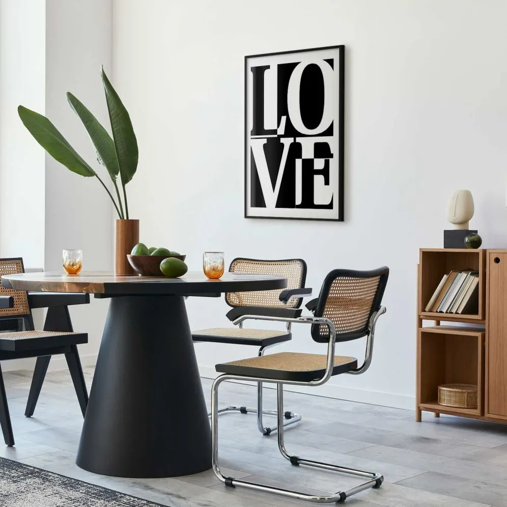 Plakat Miłość 60x90 cm z ramą czarną z marginesem | MIRAT.