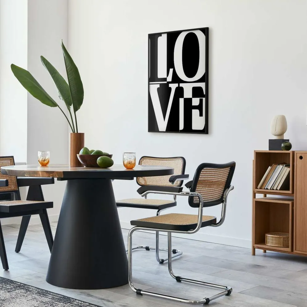 Plakat Miłość 29,7x42 cm z ramą czarną bez marginesu | MIRAT.