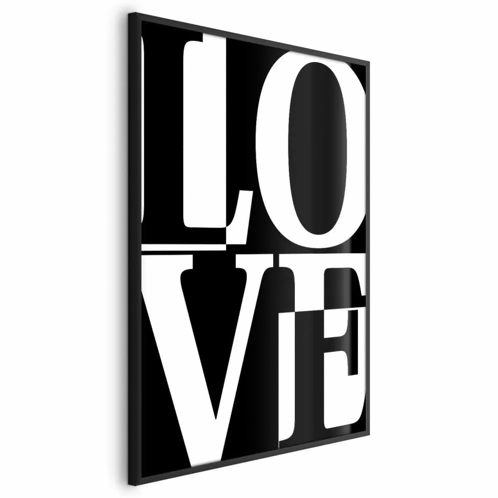 Plakat Miłość 29,7x42 cm z ramą czarną bez marginesu | MIRAT.