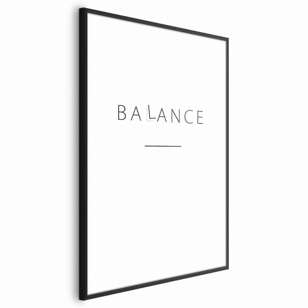 Plakat Balance 40x60 cm z ramą czarną bez marginesu | MIRAT.