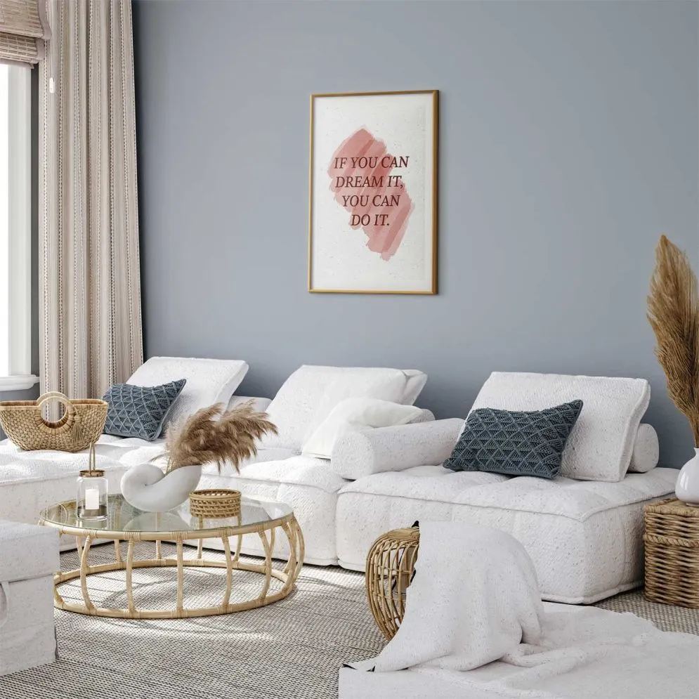 Plakat You Can Do It 60x90 cm z ramą złotą z marginesem | MIRAT.