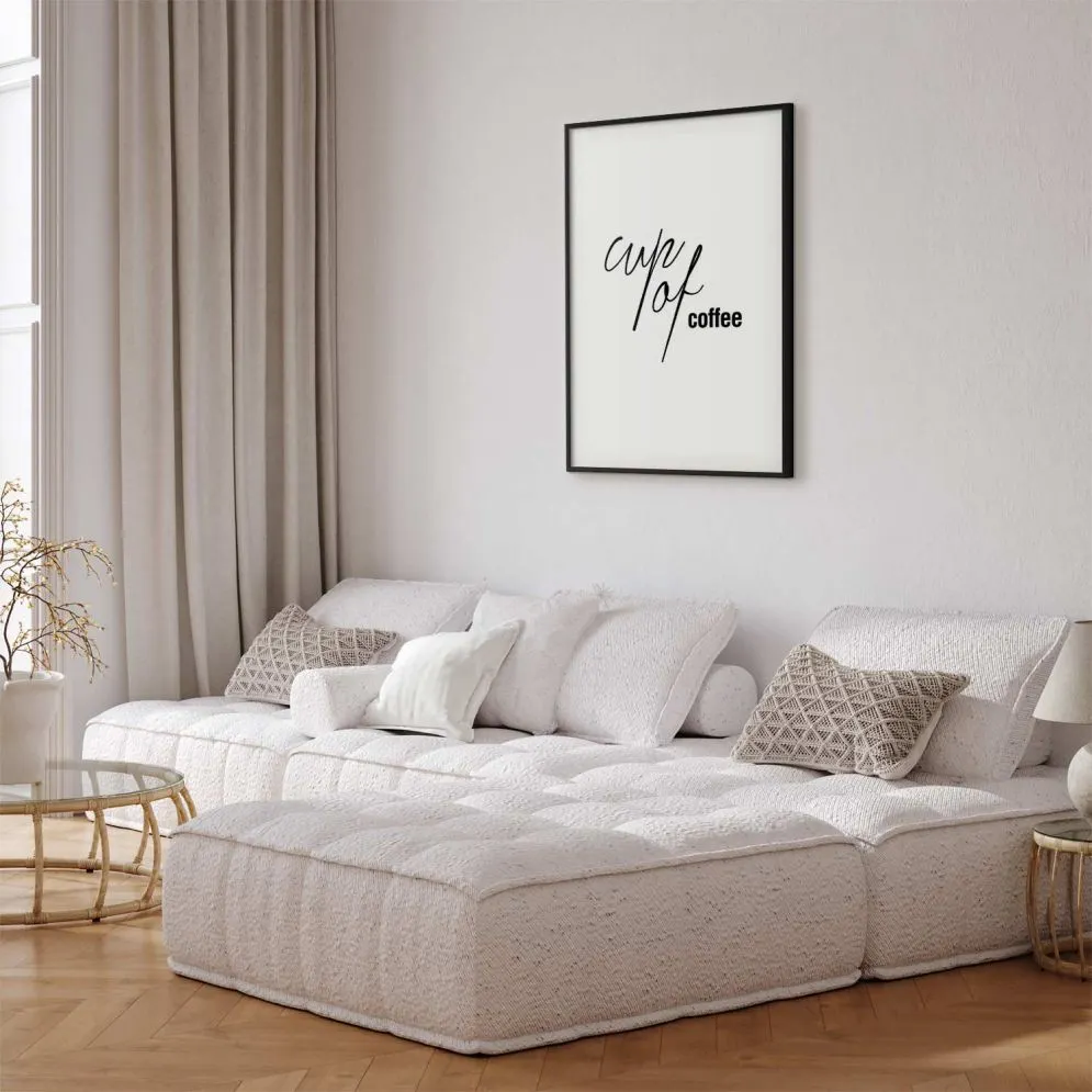 Plakat Coffee 40x60 cm z ramą czarną z marginesem | MIRAT.