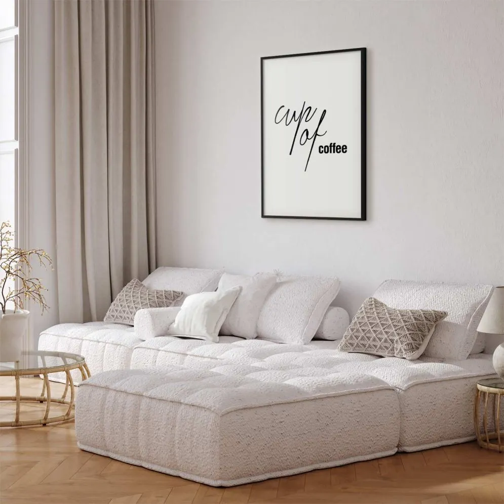 Plakat Coffee 29,7x42 cm z ramą czarną bez marginesu | MIRAT.