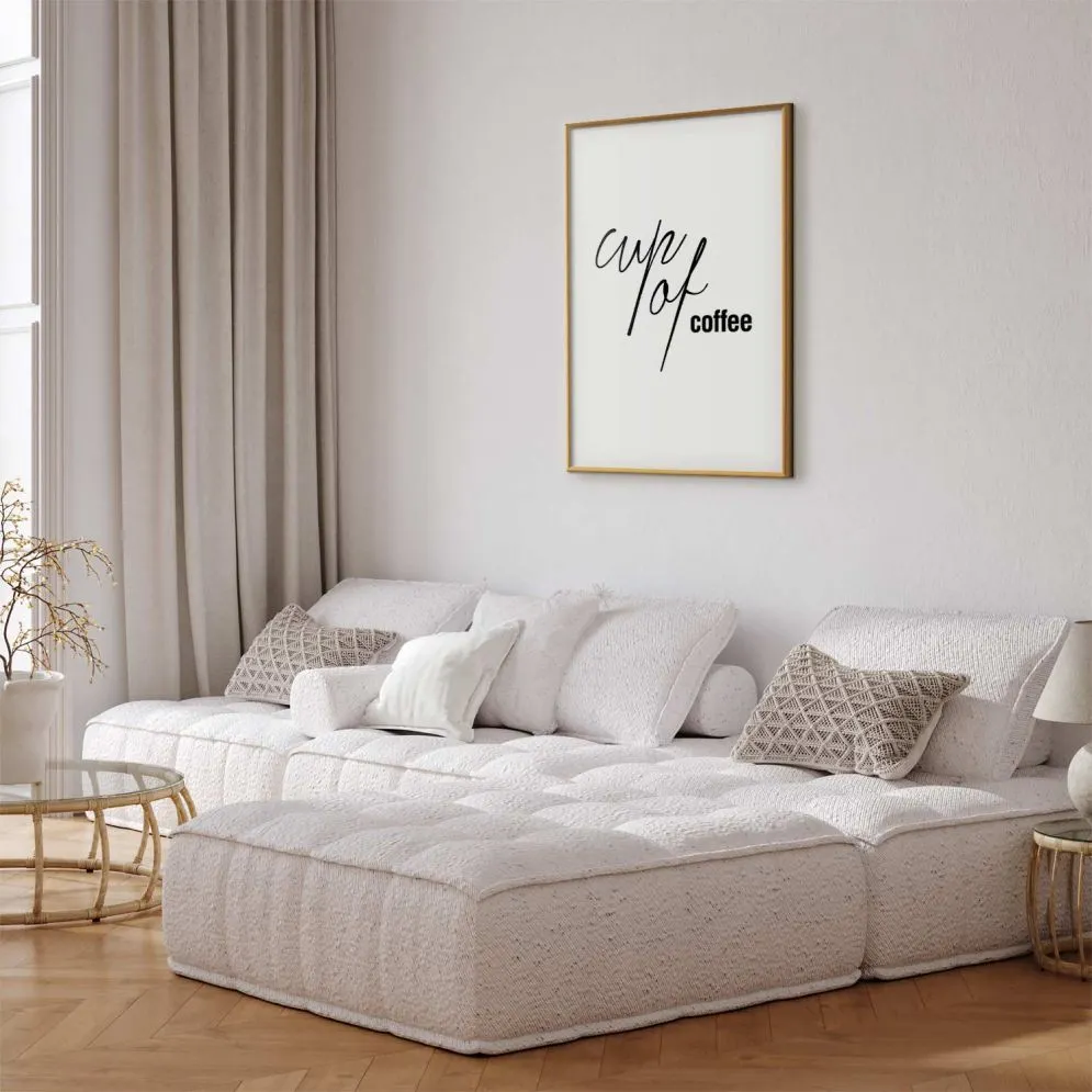 Plakat Coffee 40x60 cm z ramą złotą bez marginesu | MIRAT.