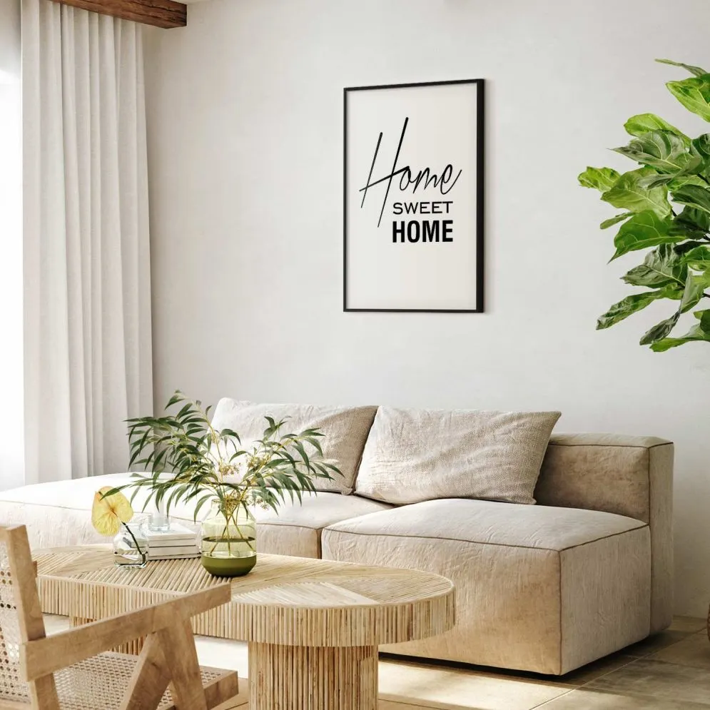 Plakat Home 29,7x42 cm z ramą czarną bez marginesu | MIRAT.