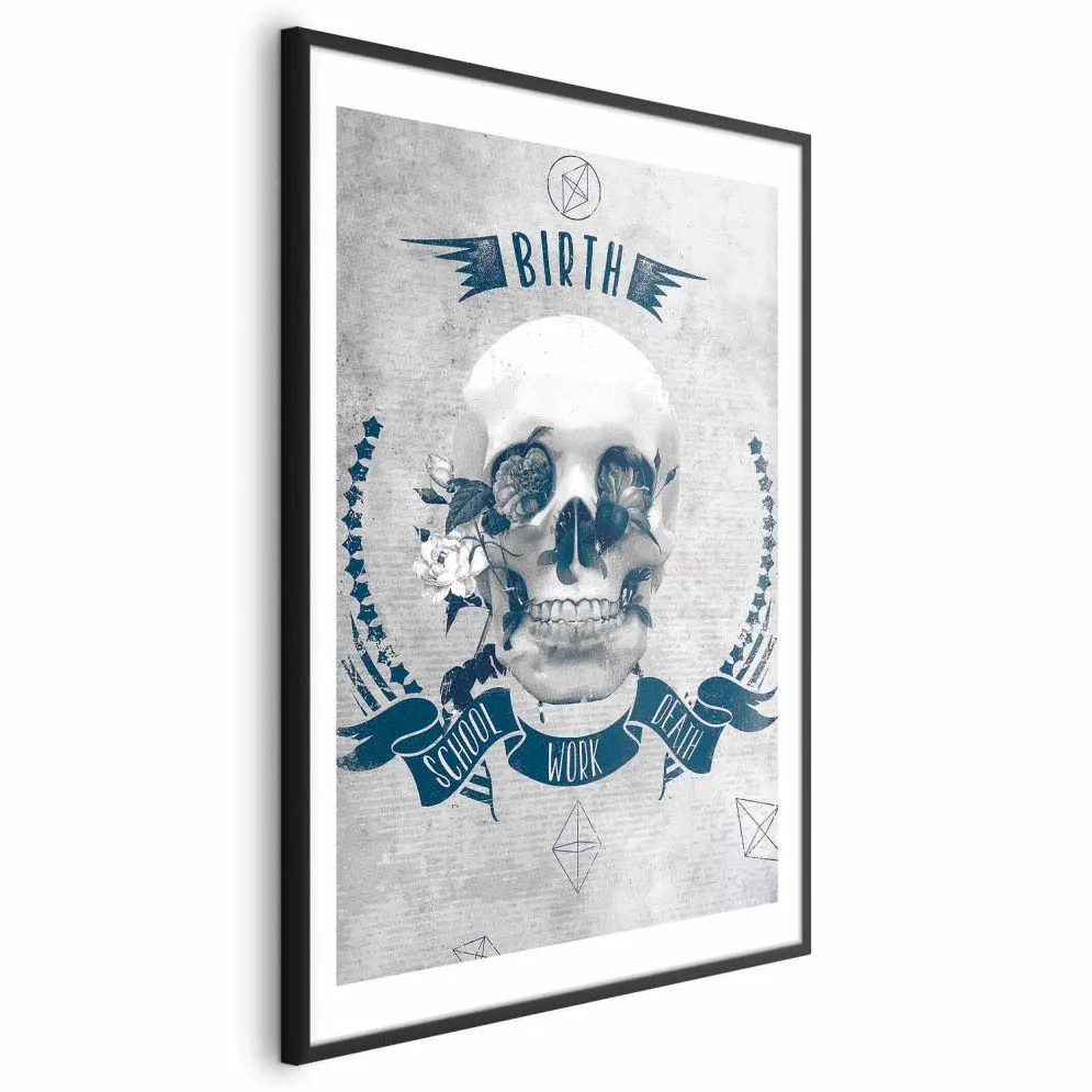 Plakat Life Is Brutal 60x90 cm z ramą czarną z marginesem | MIRAT.