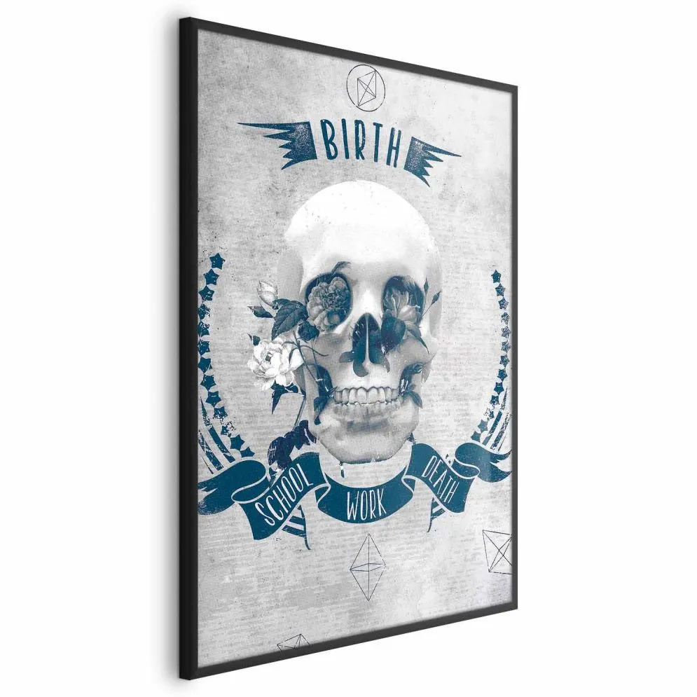 Plakat Life Is Brutal 40x60 cm z ramą czarną bez marginesu | MIRAT.